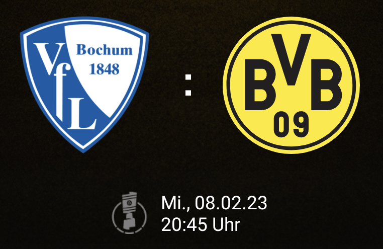 Pokalspiel beim VfL Bochum (08.02.23)