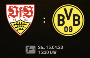 VfB Stuttgart auswärts (28. Spieltag, 15.4.23)