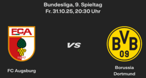 FC Augsburg (A) – 9. Spieltag, 31.10.25