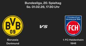 1. FC Heidenheim (H) – 20. Spieltag, 01.02.26