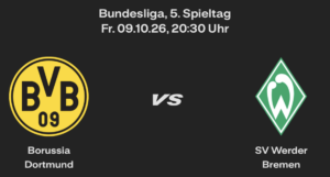 SV Werder Bremen (H) – 5. Spieltag, 09.10.26